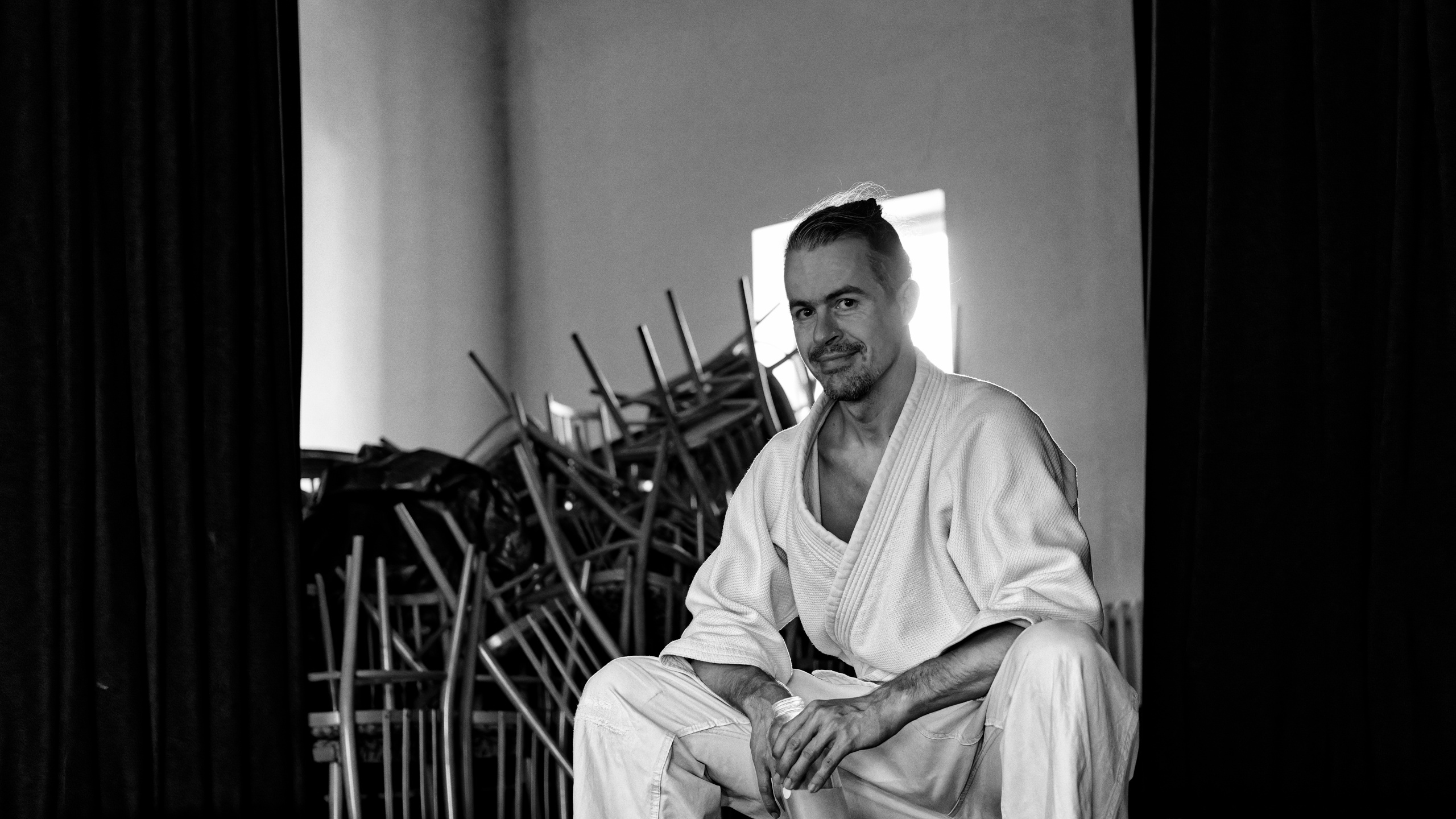 Portrét senseie Martina Švihly — letní škola Aikido